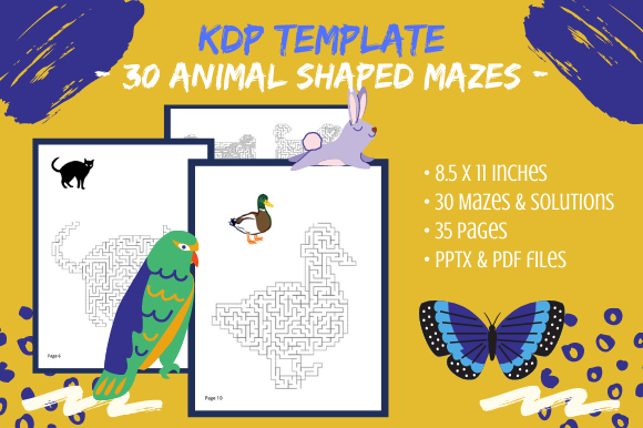 30 Animal Shape Mazes 4 KDP Kids and Adults: A Creative and Engaging Resource