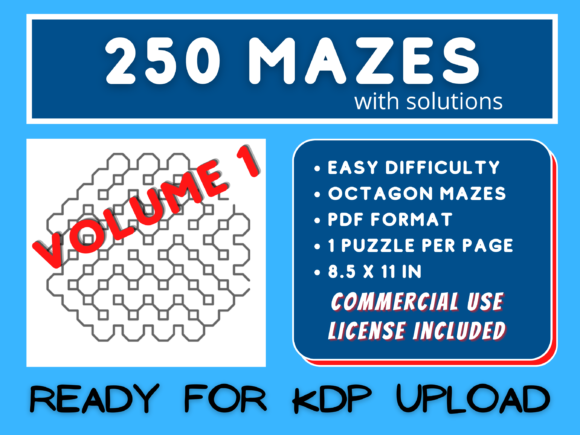Explore 250 Easy Octagon Mazes V001