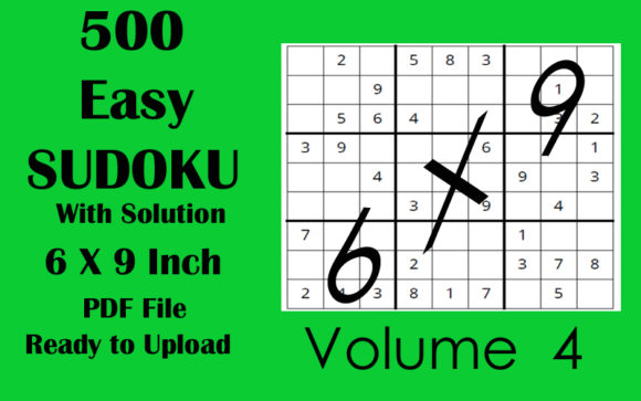 Explore Easy Sudoku 500 Puzzle 6 X 9 KDP Vol 4