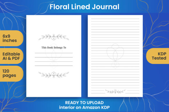 Floral Lined Journal KDP Interior: A Versatile Tool for Your Creative and Professional Needs