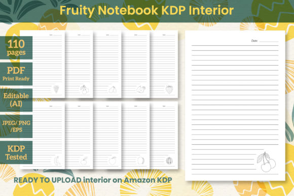 Fruity Notebook Journal KDP Interior: A Versatile and Stylish Publishing Solution