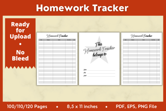 Homework Tracker KDP Interior 8,5x11in: A Comprehensive Guide for Your Low-Content Publishing Needs