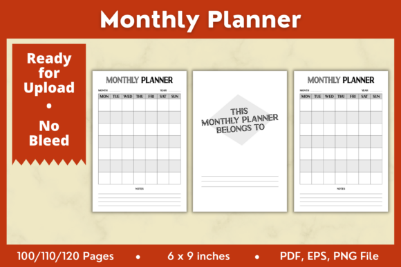Monthly Planner KDP Interior 6x9in: A Comprehensive Tool for Organizing Your Life