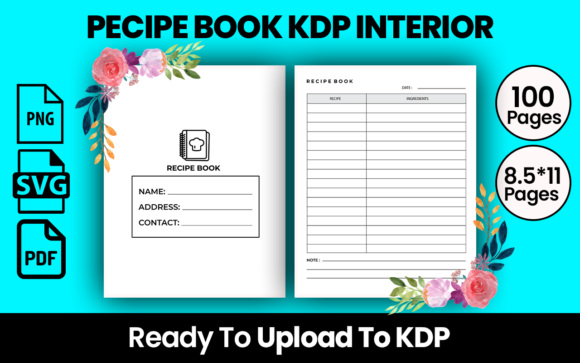 Perfect Recipe Book KDP Interior for Your Projects