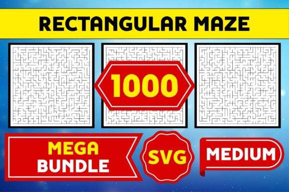 Unlock Creative Potential with the 1000 Rectangular Maze Medium SVG Bundle